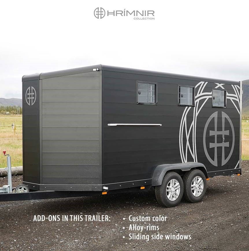 black aluminium trailer side view 